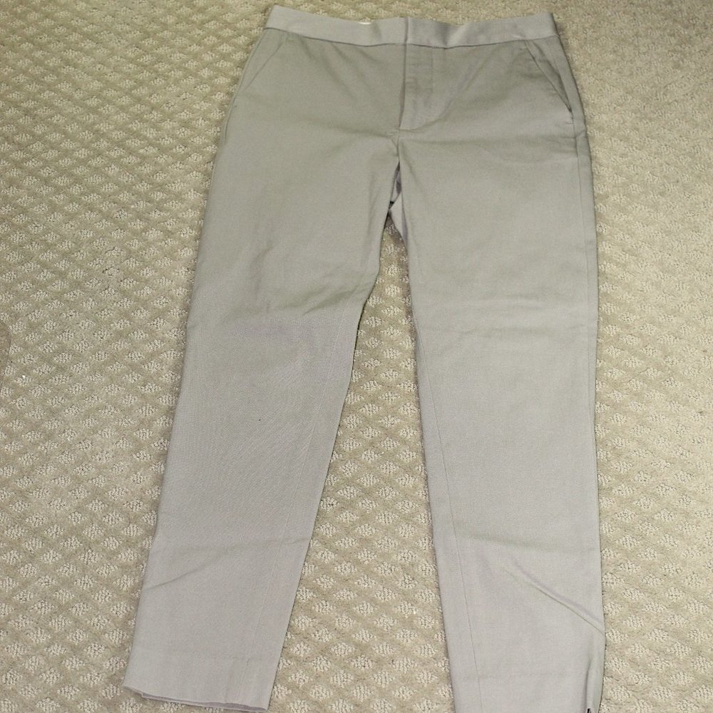 Banana Republic Women's Size 2 High Rise Slim Ankle Light Grey Chino Pants